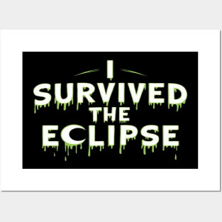 I Survived The Eclipse Funny Eclipse 2024 shirt -Eclipse Tee Posters and Art